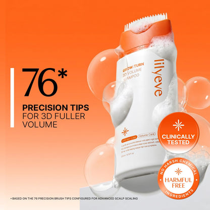 3D Volume Shampoo with Built-In Brush | 6.76 Fl Oz