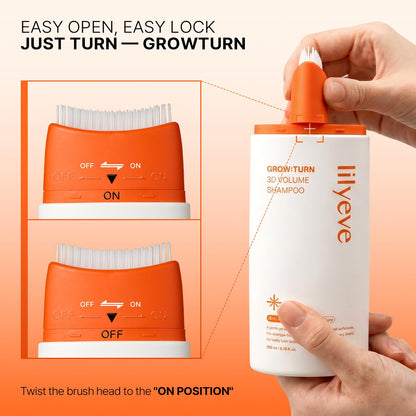 3D Volume Shampoo with Built-In Brush | 6.76 Fl Oz
