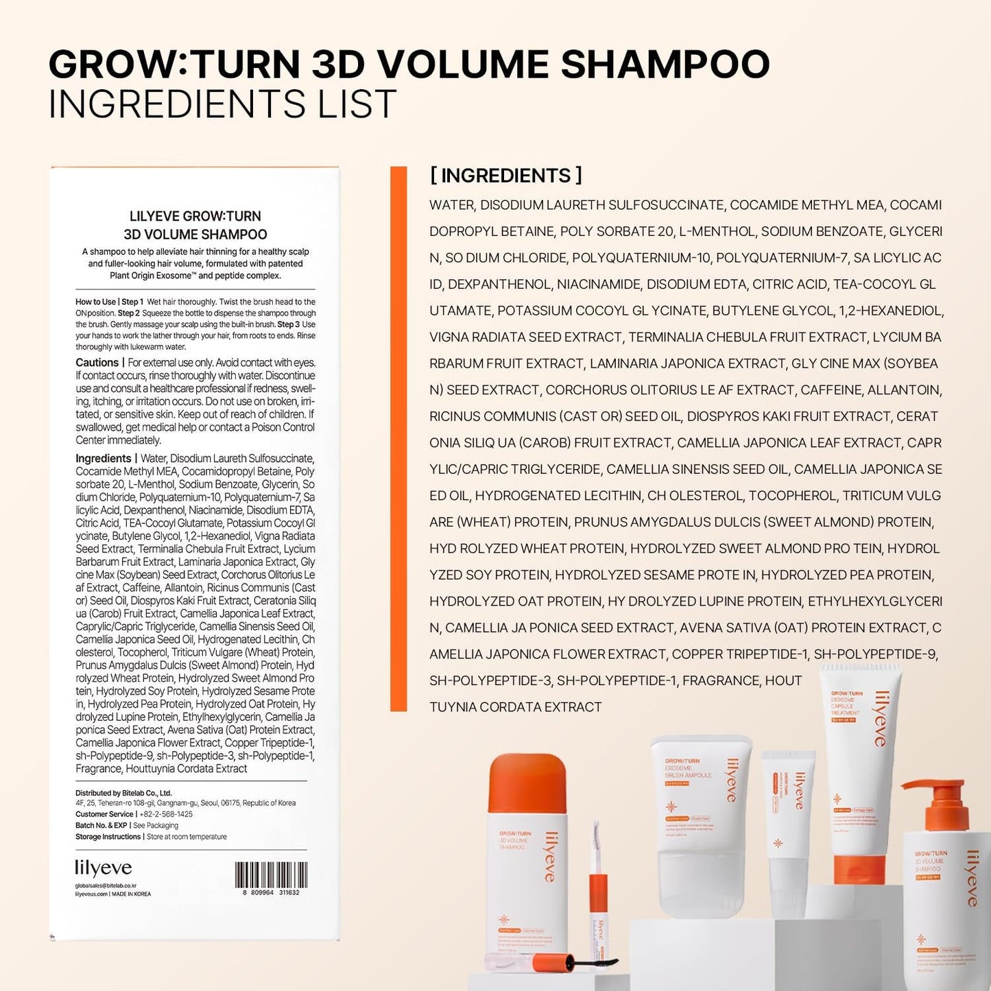 3D Volume Shampoo with Built-In Brush | 6.76 Fl Oz