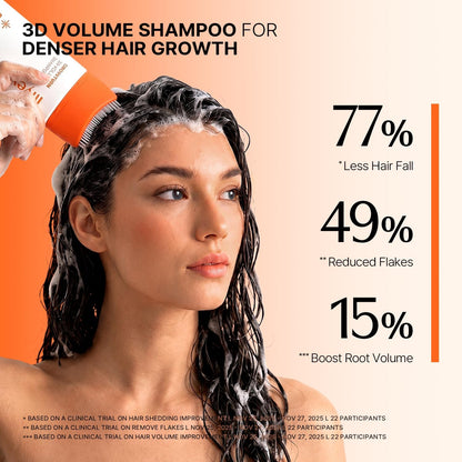 3D Volume Shampoo with Built-In Brush | 6.76 Fl Oz